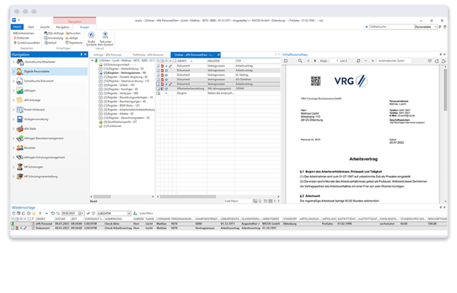 VRG-MICOS_ECM_Digitale-Personalakte_Screenshot_Dokument